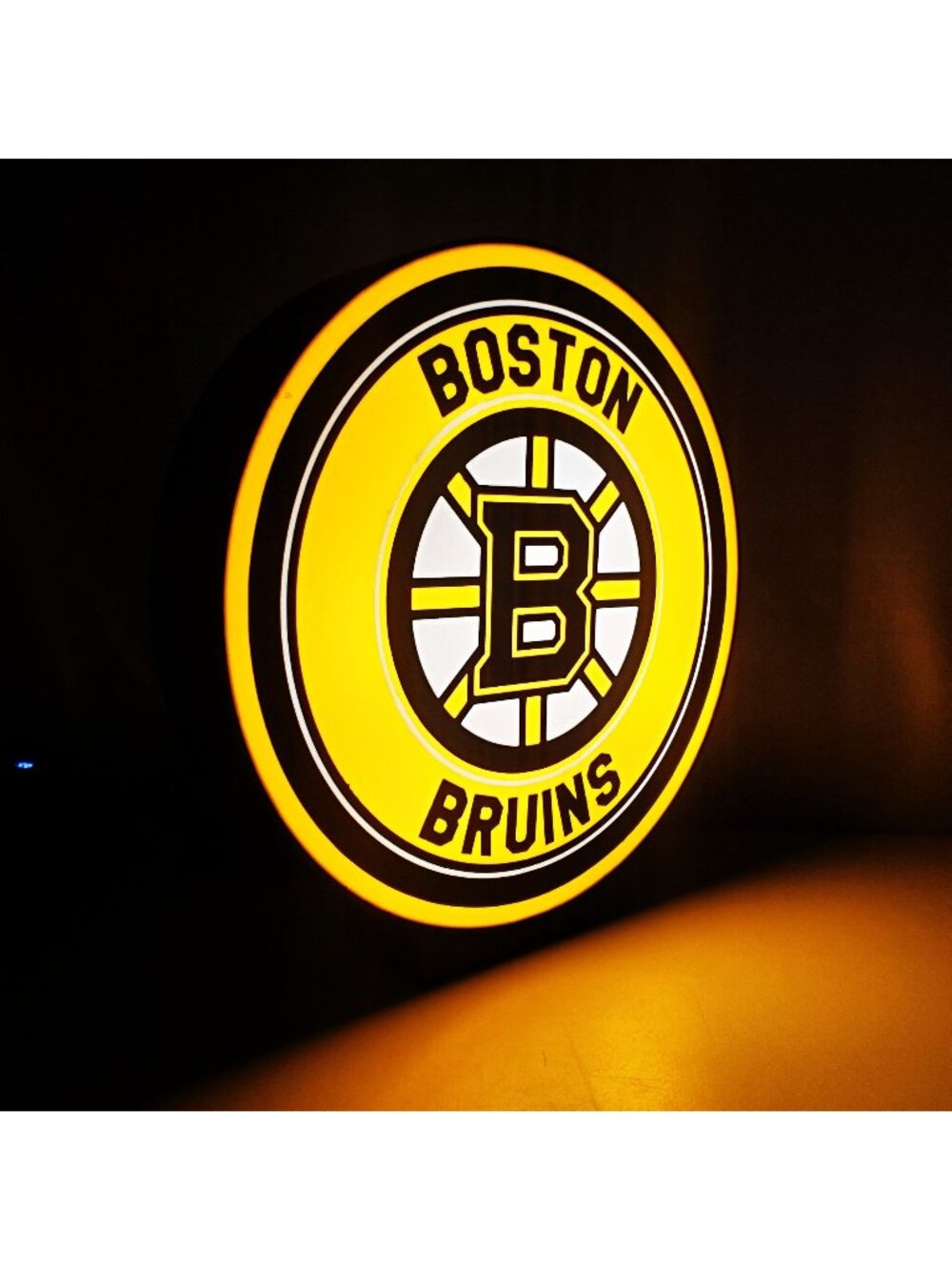 Boston Bruins 9" LED Light Box Sign - USB Powered with Dimmer Switch - Made in U